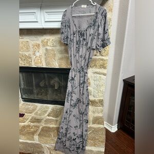 T.La for Anthropologie Open-Backed Maxi Dress | Floral Print | Medium